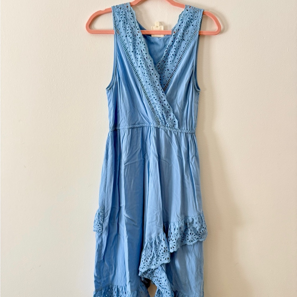 Tracy Reese Light Blue Lace Trim Dress